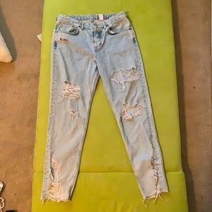 Denim light wash H&M boyfriend jeans